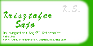 krisztofer sajo business card